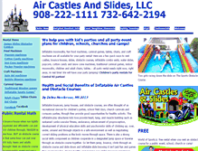 Tablet Screenshot of aircastlesandslides.com